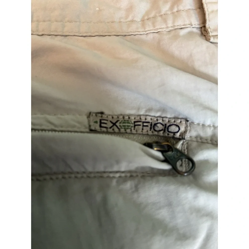 Exofficio Pants Mens 34 Khaki Performance Fishing Hiking Outdoor Cargo